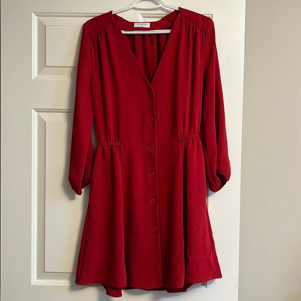 Red Aritzia Babaton Dress Size M